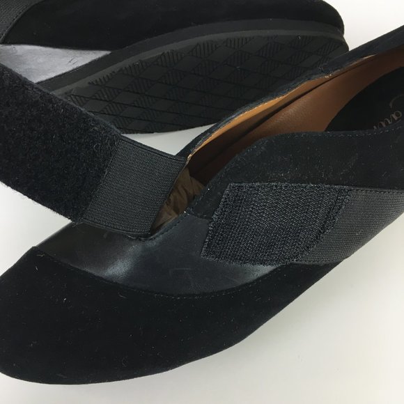 Earthies Bondy suede wedge heel velcro strap 11 - Picture 5 of 6